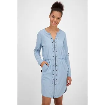 Dámské oblečení šaty Alife and Kickin HANNAAK DNM Light Denim velikost XL