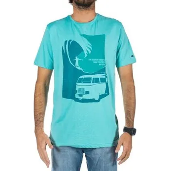 Pánské oblečení Tričko Rip Curl GREAT OCEAN S/S TEE Aqua Sea velikost M