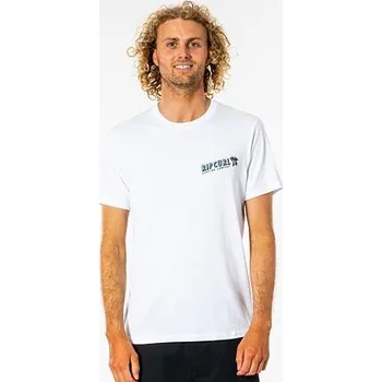 Pánské tričko Tričko Rip Curl KLAXON TEE White velikost XXL