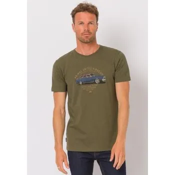 Pánské tričko Tričko Animal WOODY Pine Green Marl velikost XXL