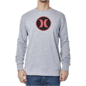 Pánská mikina Mikina Hurley BLOCK PARTY CREW Heather Grey velikost XL