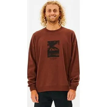 Pánská mikina Mikina Rip Curl QUALITY SURF PRODUCTS CREW Dusted Chocolat velikost M