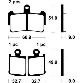 Brzdová destička Přední brzdové destičky SBS 869HS - Honda VFR 1200 F DCT, 1200ccm - 10-16