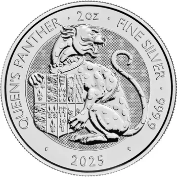 Royal Mint Stříbrná investiční mince Panter 2 Oz | Tudor Beasts | 2025 | 62,2 g