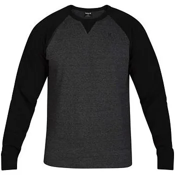 Pánská mikina Mikina Hurley CRONE TEXTURED CREW FLEECE Black velikost M