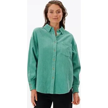 Pánská košile Košile Rip Curl GOLDEN DAYS CORD SHIRT Green velikost M