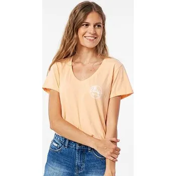 Tričko Rip Curl RE-ENTRY V NECK TEE Light Peach velikost S