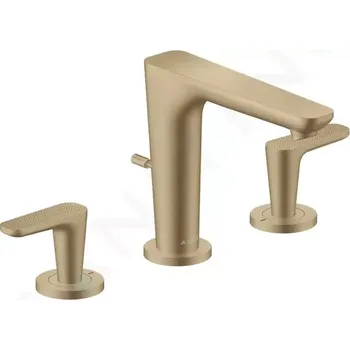 Vodovodní baterie Axor Citterio C Umyvadlová baterie s výpustí, 3-otvorová instalace, EcoSmart, kartáčovaný bronz, 49061140