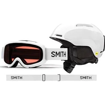 Sportovní chránič Helma + brýle Smith GLIDE JR/GAMBLER White / RC36 velikost S