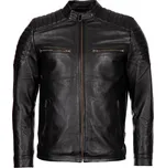 Pánská Kožená Bunda Black Jet Xelior Classic Brixton Černá Velikost: 5XL