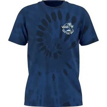 Oblečení a móda Tričko Vans MINI DUAL PALM TIE DYE SS TEE True Blue/White/Blue Glow velikost L