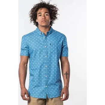 Pánská móda Košile Rip Curl RHOMBEES S/S SHIRT Blue velikost L