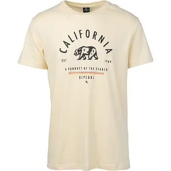 Pánská móda Tričko Rip Curl SURFING STATES SS TEE Pale Yellow velikost S