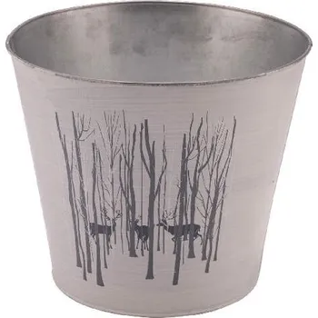Květináč Obal na květináč Jeleni v lese, kruhový, 21x21x18cm, ks|Ego Dekor