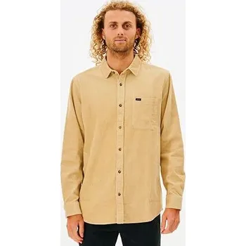 Pánská košile Košile Rip Curl STATE CORD L/S SHIRT Khaki velikost M