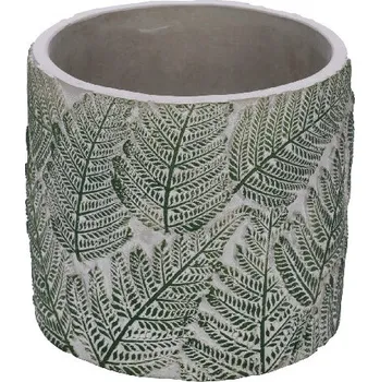 Květináč KAPRADINA, cement, zelená/šedá, 14x14x13cm (DOPRODEJ)|Ego Dekor