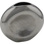 Váza ALU, kulatá, stříbrná, 25x25x8cm (DOPRODEJ)|Ego Dekor