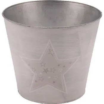 Obal na květináč Obal na květináč s hvězdou, kruhový, 26x26x21cm, ks *|Ego Dekor