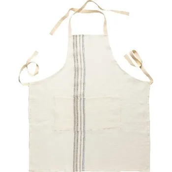 Kuchyňská zástěra Zástěra 100% len 78x71cm, CARMELA, modrá/krémová|Blue-cream (balení)|Casafina by Costa Nova