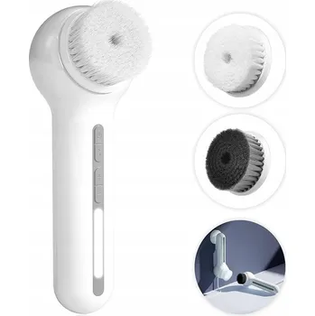 Elektrický zubní kartáček 2v1 Elektrický Kartáček na obličej 6 rychlostí, 2 hlavice, bílá barva