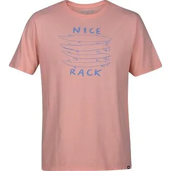 Pánské tričko Tričko Hurley HVY NICE RACK Storm Pink velikost L
