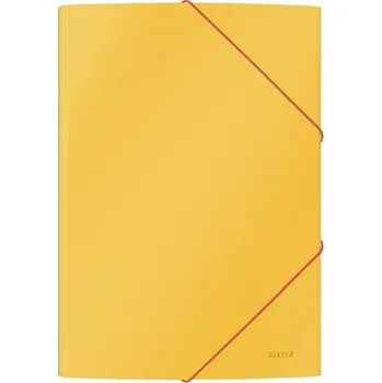 LEITZ Desky Cosy hebké se 3 chlopněmi a gumičkou, kartonové teplá žlutá
