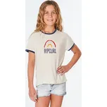 Tričko Rip Curl GOLDEN HAZE TEE - GIRL Cream velikost 8