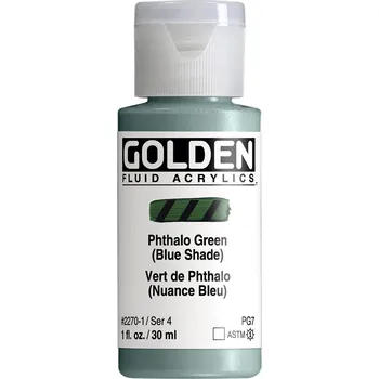 Vodová barva Akrylová barva Golden Fluid - 2270 Phthalo Green (Blue Shade) Objem: 30 ml