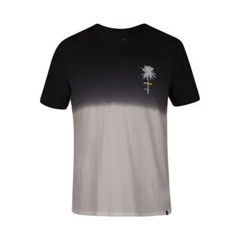 Pánské tričko Tričko Hurley TRAJECTORY DIP DYE White/Black velikost XL