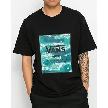 Pánské tričko Tričko Vans CLASSIC PRINT BOX Black/Blue Coral velikost L