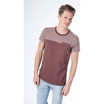 Pánské tričko Tričko Alife and Kickin LEO S Burgundy Stripes velikost XXL