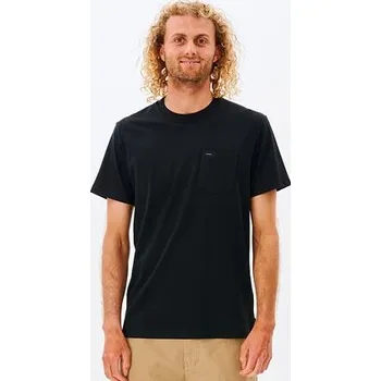 Tričko Rip Curl PLAIN POCKET TEE Black velikost XXL