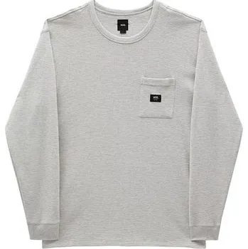 Pánská móda Tričko Vans ALDER LS POCKET THERMAL Oatmeal Heather velikost L