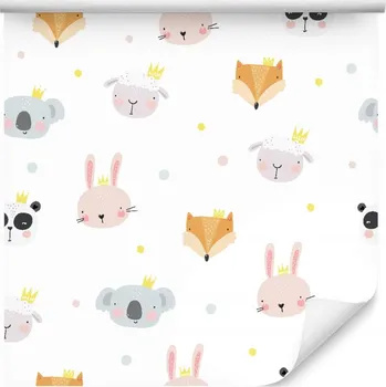 Tapeta Tapeta pro děti zvířátka lišky ovečky pandy
