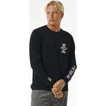 Pánské tričko Tričko Rip Curl SWC PEACE L/S TEE Black velikost M