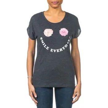 Pánské tričko Tričko Rip Curl SMILING TEE Black Marled velikost L