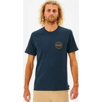 Pánské oblečení Tričko Rip Curl RE ENTRY TEE Dark Navy velikost XXL