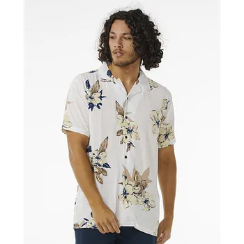 Pánská košile Košile Rip Curl ALOHA HOTEL S/S SHIRT Bone velikost M