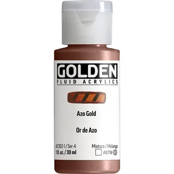 Vodová barva Akrylová barva Golden Fluid - 2302 Azo Gold Objem: 30 ml