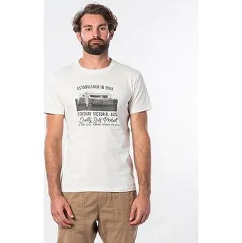 Pánské tričko Tričko Rip Curl TUC TUC S/S TEE Off White velikost XL