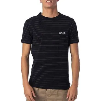 Tričko Rip Curl MADSTEEZ STRIPE TEE Black velikost M