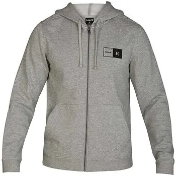Pánská mikina Mikina Hurley NATURAL FULL ZIP Grey Heather velikost M
