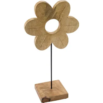Dekorace květina, mangové dřevo, přírodní, 40x20x90cm, (balení obsahuje 1ks)|Ego Dekor
