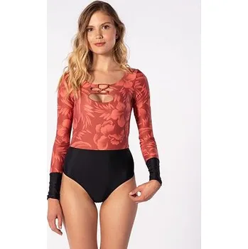 Dámské plavky Plavky Rip Curl MIRAGE ESS PRINTED SURFSUIT Dusty Rose velikost XL
