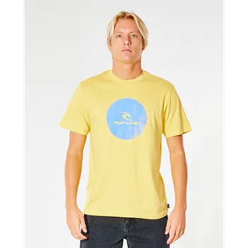 Pánské tričko Tričko Rip Curl CORP ICON TEE Retro Yellow velikost L