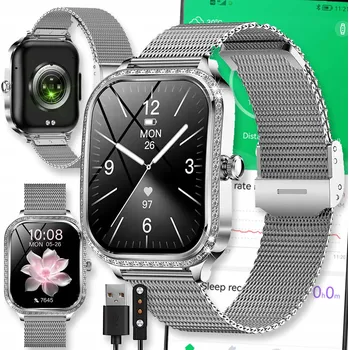 Hodinky CHYTRÝ NÁRAMEK CHYTRÉ HODINKY ŘEMÍNEK HODINKY SMART AMOLED DÁMSKÉ HODINKY MENU PL