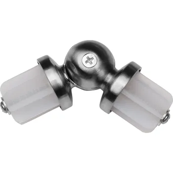 Příslušenství pro garnýž Úhlová spojka 25 mm ocelový efekt