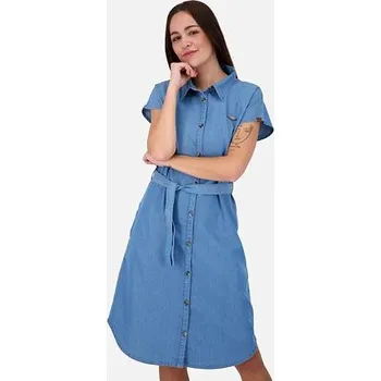 Dámské šaty šaty Alife and Kickin MAEVEAK DNM A Light Denim Washed velikost XL