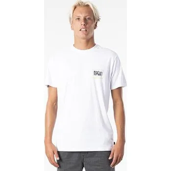 Pánské tričko Tričko Rip Curl NATIVE GLITCH TEE White velikost S