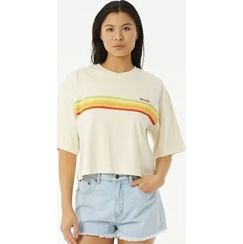 Pánské tričko Tričko Rip Curl EVENTIDE HERITAGE CROP TEE Bone velikost 2XS